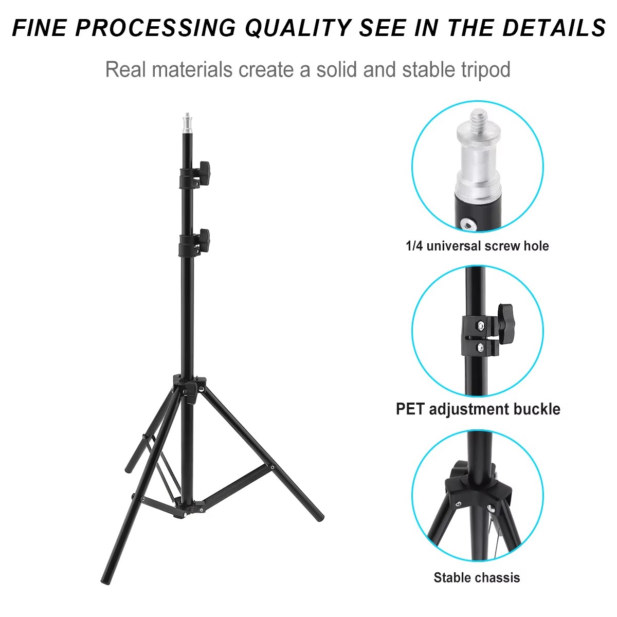 210cm Selfie Ring Light Portable Tripod Stand Fit For Live Photo Studio