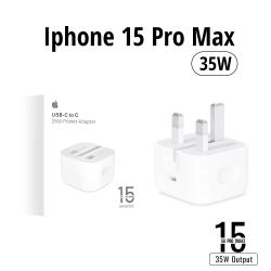Iphone 15 Pro Max 3 Pin (uk Pin) 35w Usb-c Power Adapter