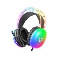 Onikuma-x25 Pro Rgb Headset With Mic 3.5mm Wired Earphones Durable Stereo Surround Black